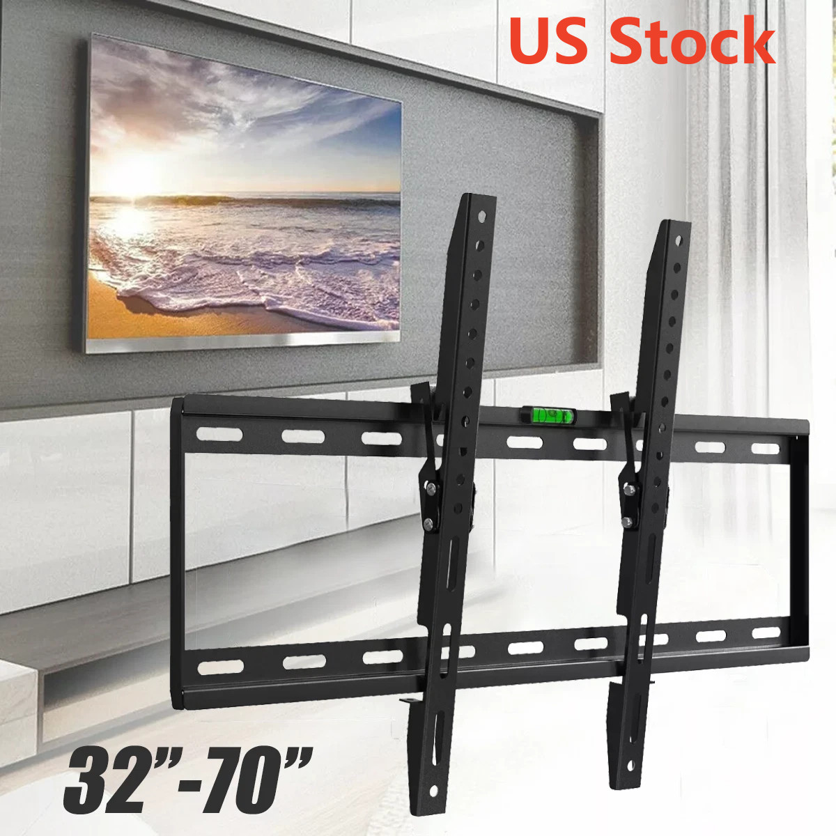 TV Wall Mount Bracket Tilt for 32 37 40 42 43 46 47 50 52 55 60 65 70inch Screen