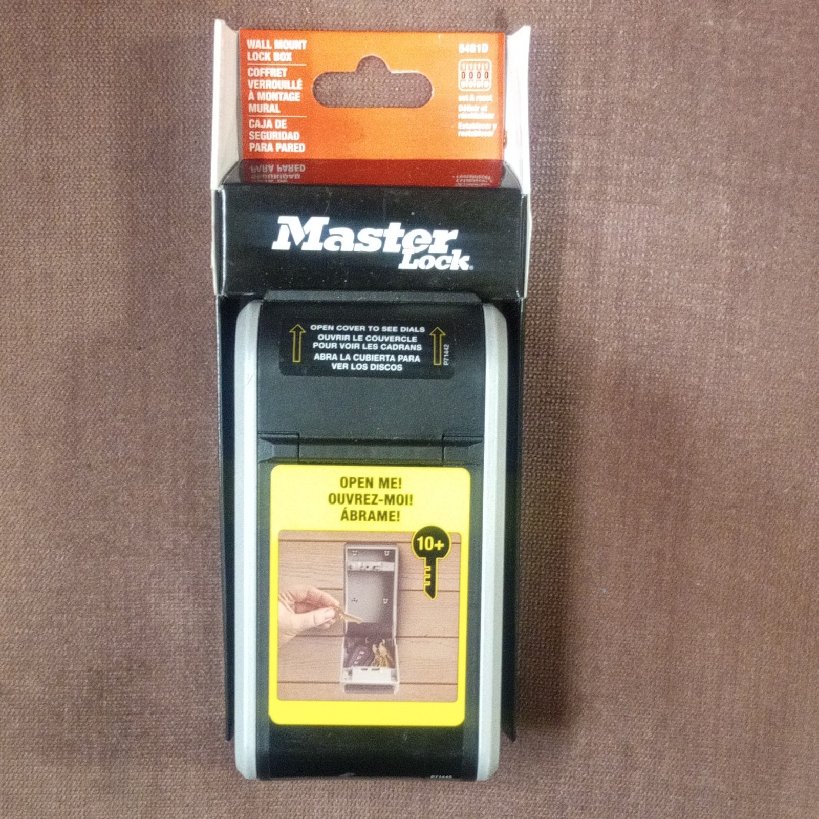 Master Lock 3125BQ Large Wall Mount Combination Key Safe Box Gray/Black