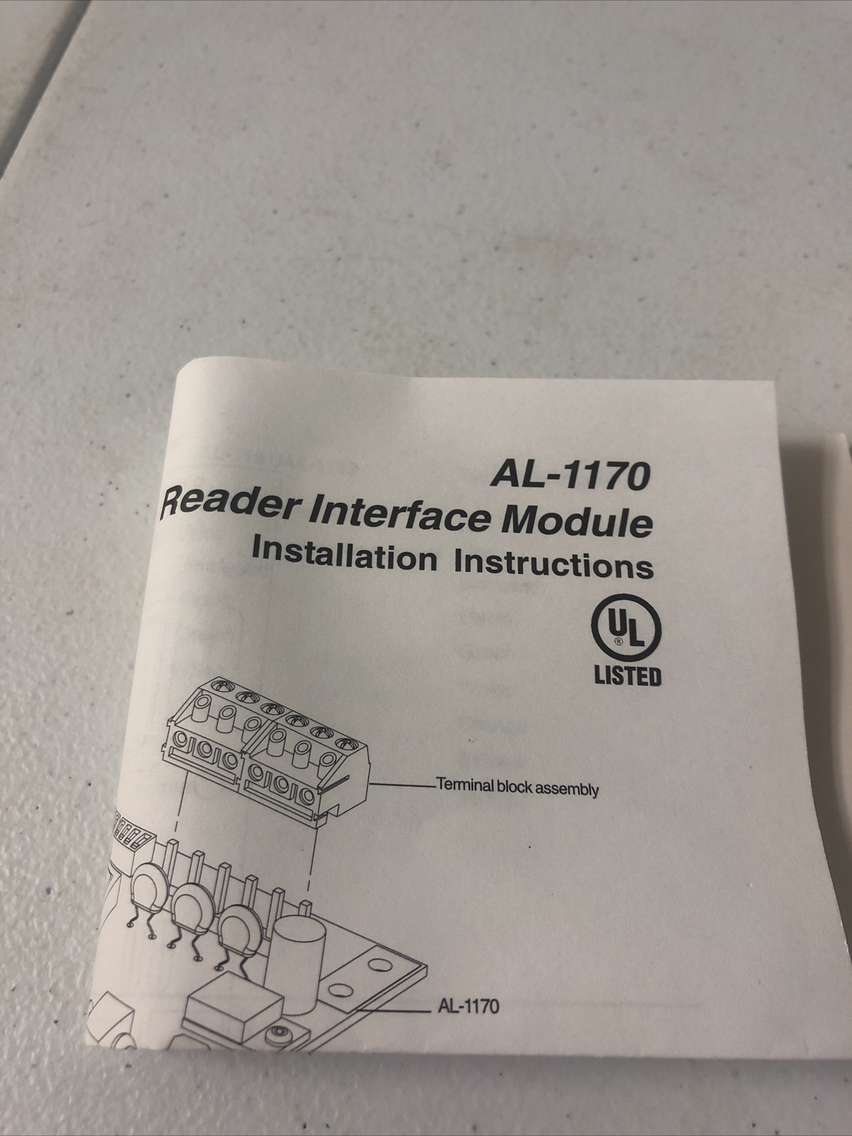 GE Interlogix Alliance AL-1170 Reader Interface Module