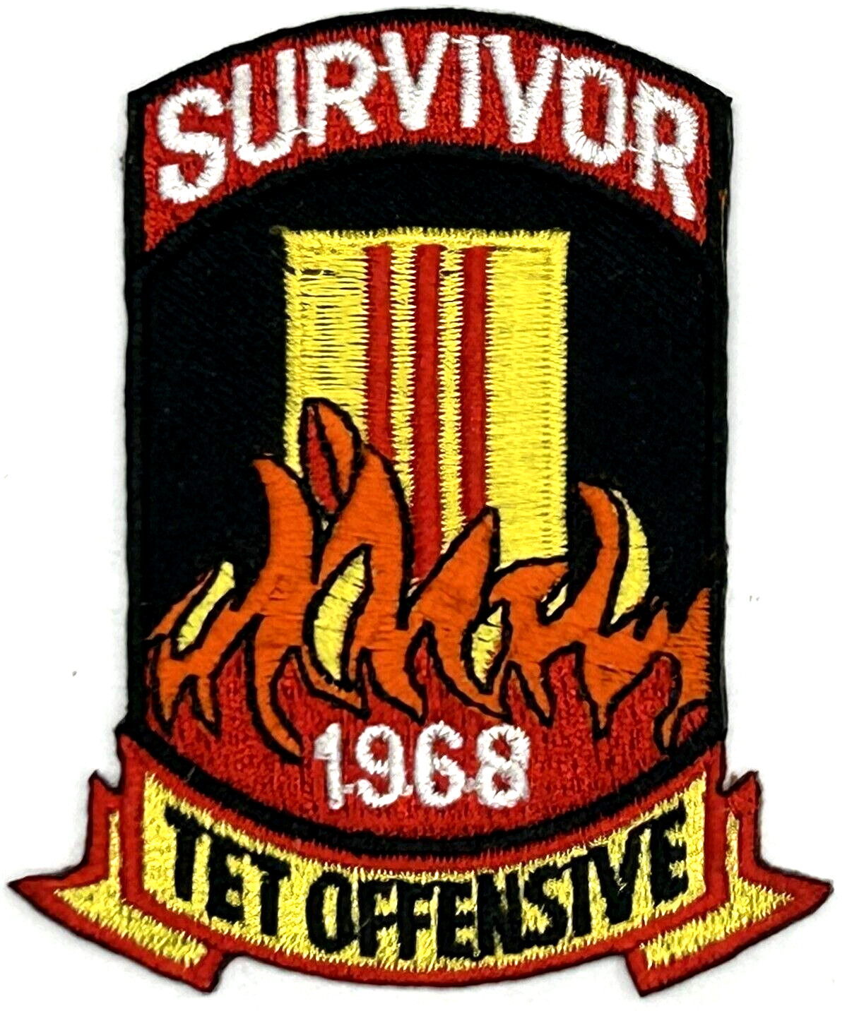 VIETNAM 1968 TET OFFENSIVE SURVIVOR EMBLEM MILITARY IRON ON PATCH EE-278