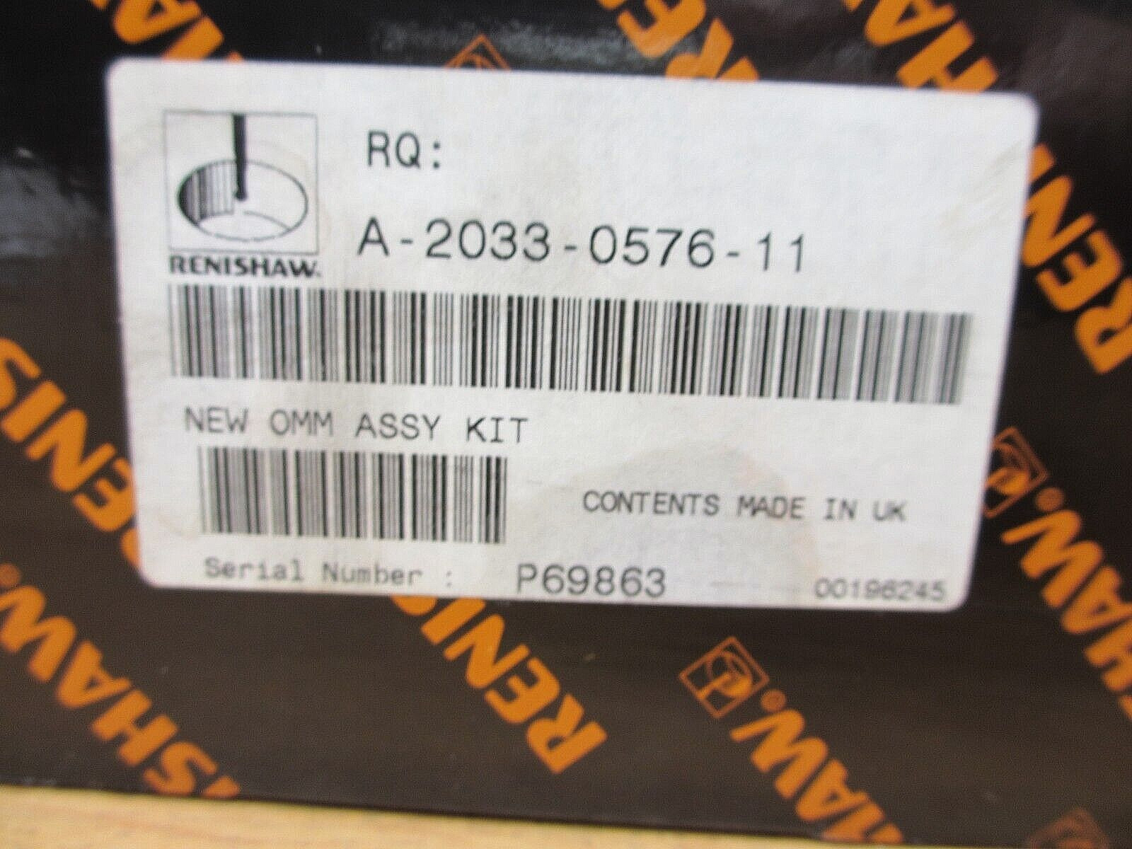 Renishaw A-2033-0576-11 *NEW* OMM Optical Module Machine Assembly Kit