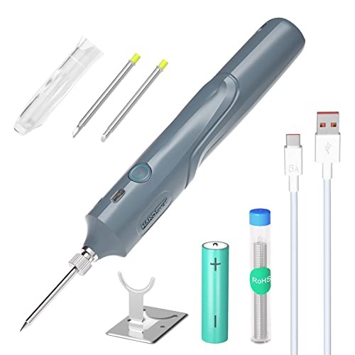 Cordless Soldering Iron 2600mAh with LED Light, 8W Welding Tool, B18650-type