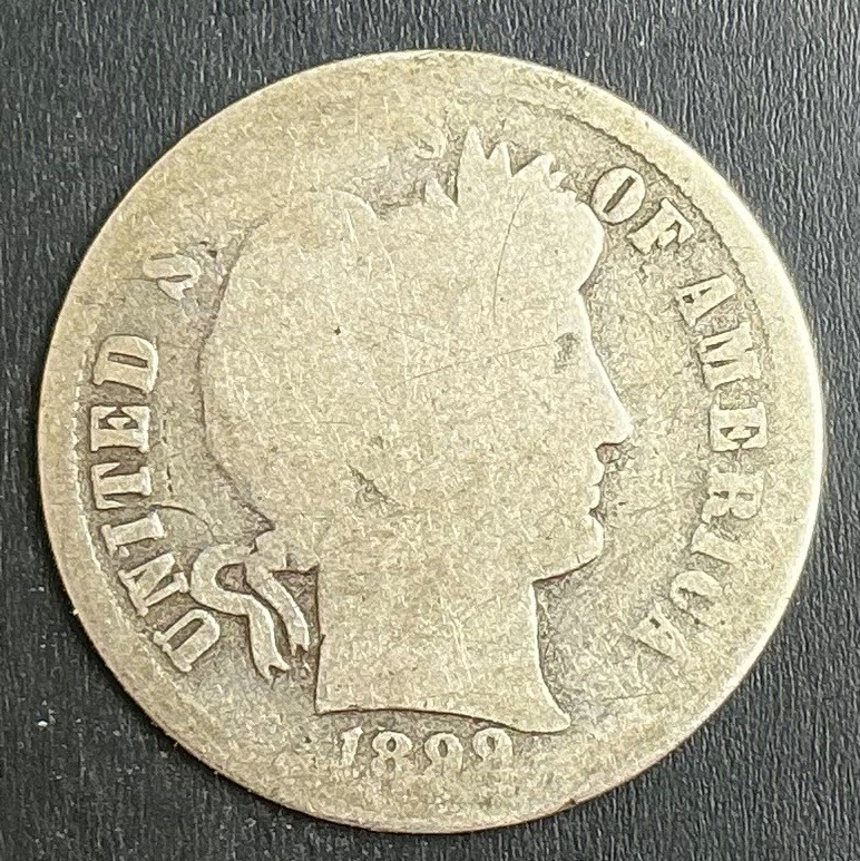 1899-S Barber Dime San Francisco Choice Date nice coin silver rare date h31