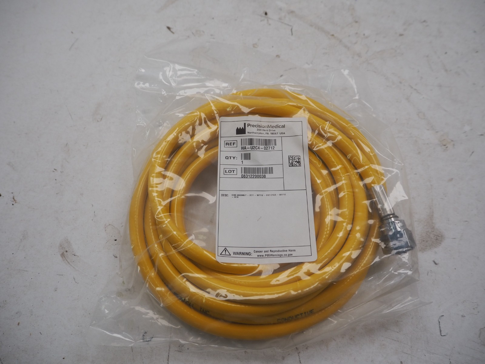 Precision Medical Air Hose For Ohmeda 1/4" Quick Connector 6' HA-U2C4-02712  NEW