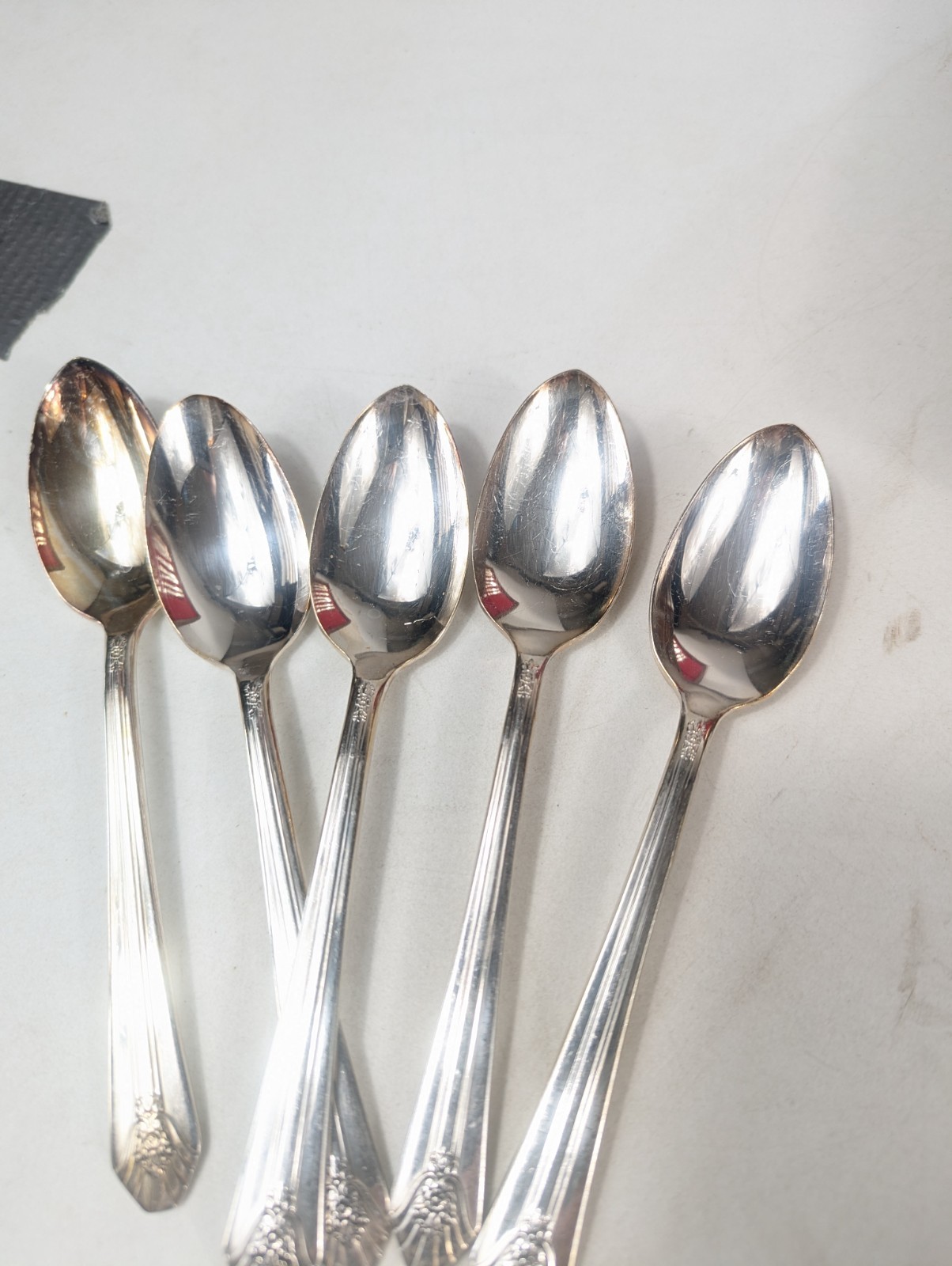 Rogers & Sons Lillianne Silverplate Flatware Silverware Set 43Pc Wood Case