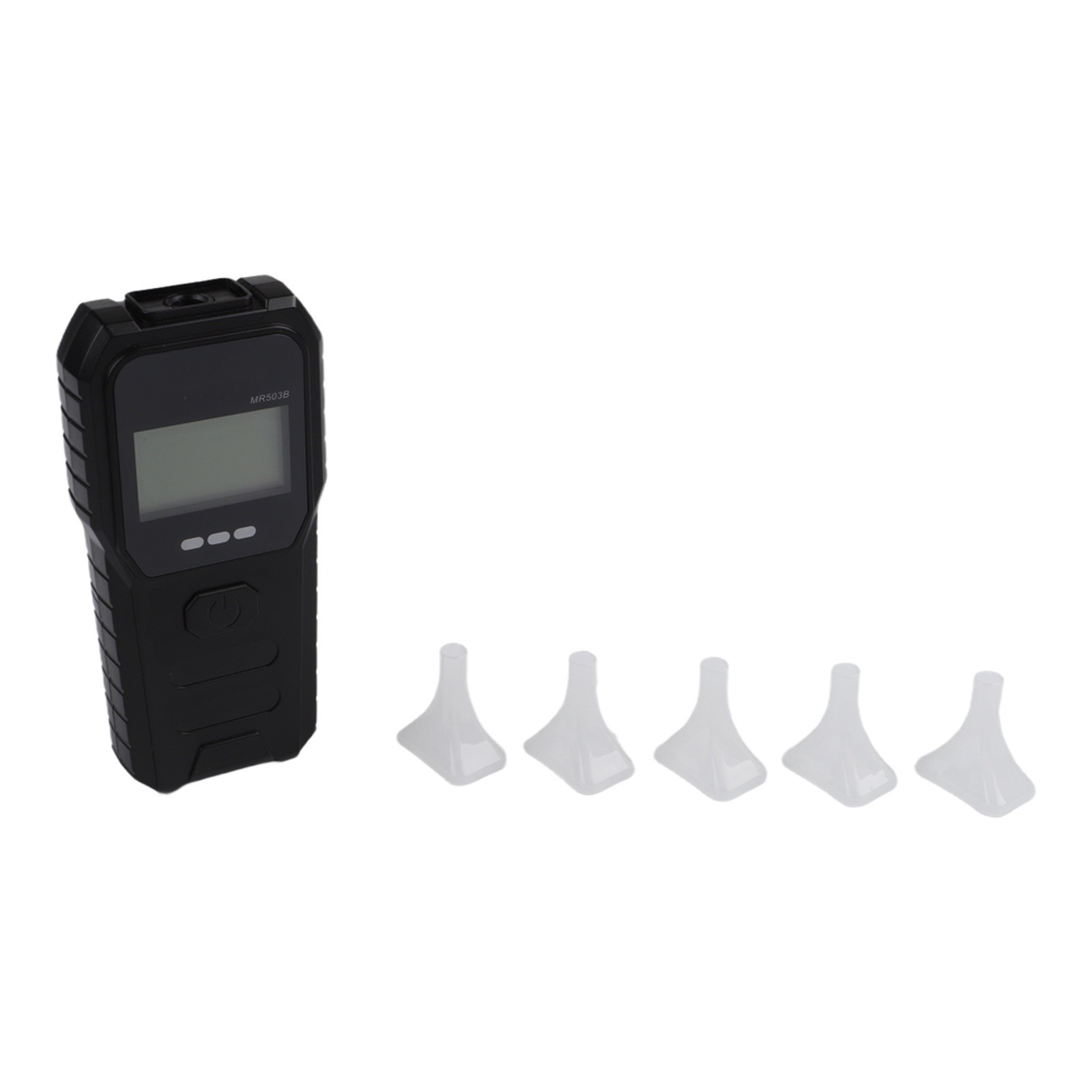 Compact Black Breathalyzer with LED Display and Bilingual Voice Support