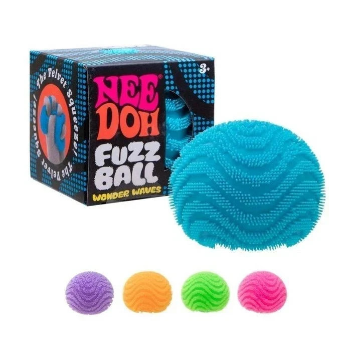 NeeDoh Fuzz Ball Wonder Waves Squishy Stress Ball Nee Doh 100% orignal