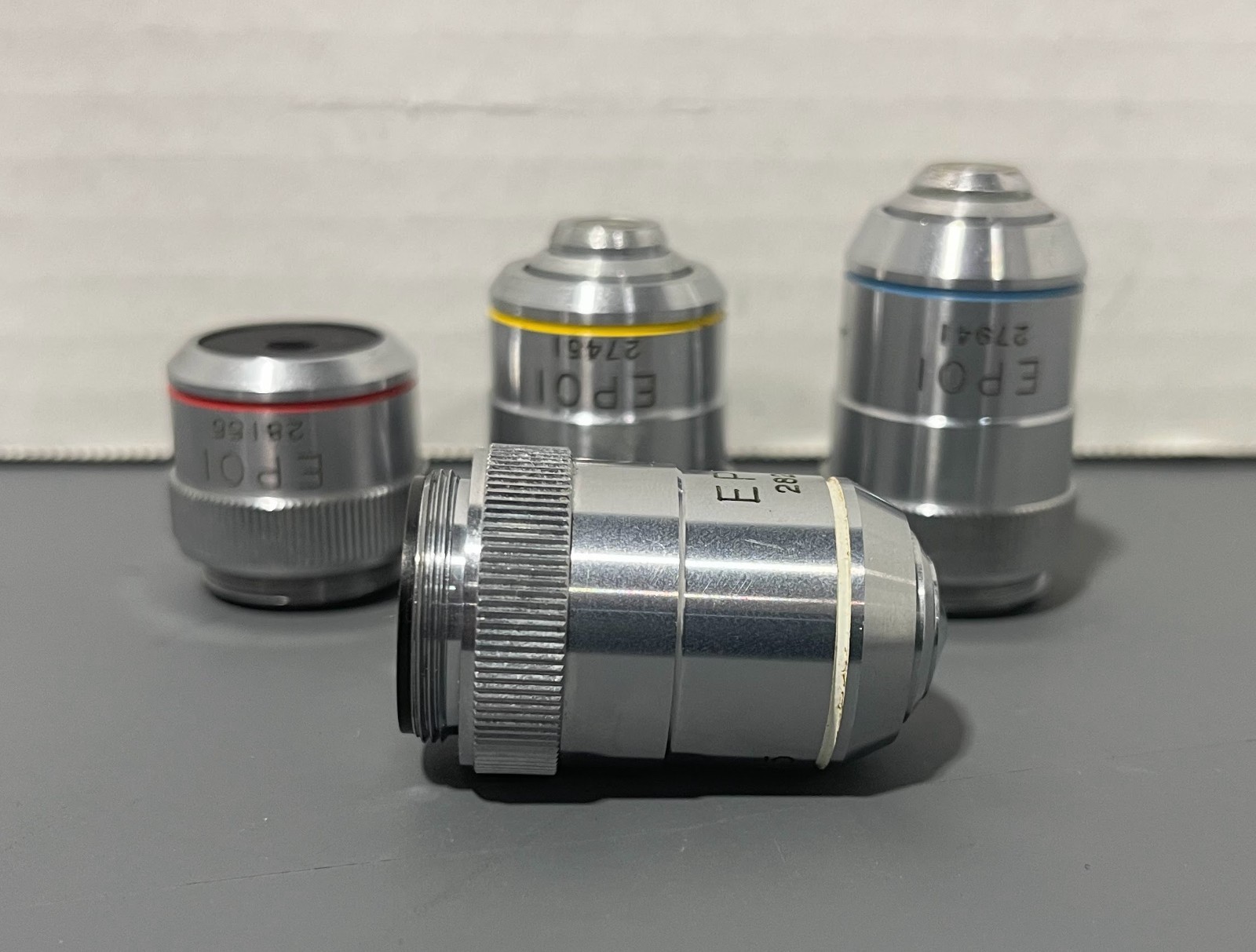 Mixed Lot of EPOI 4/0.13 10/0.25 40/0.65 OiL 100/1.25 Microscope Objectives