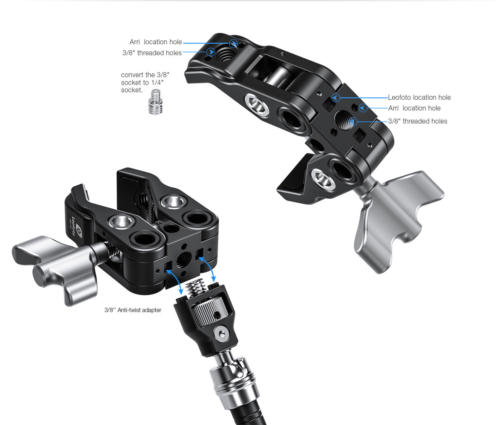 Leofoto MC-60 Multipurpose Clamp