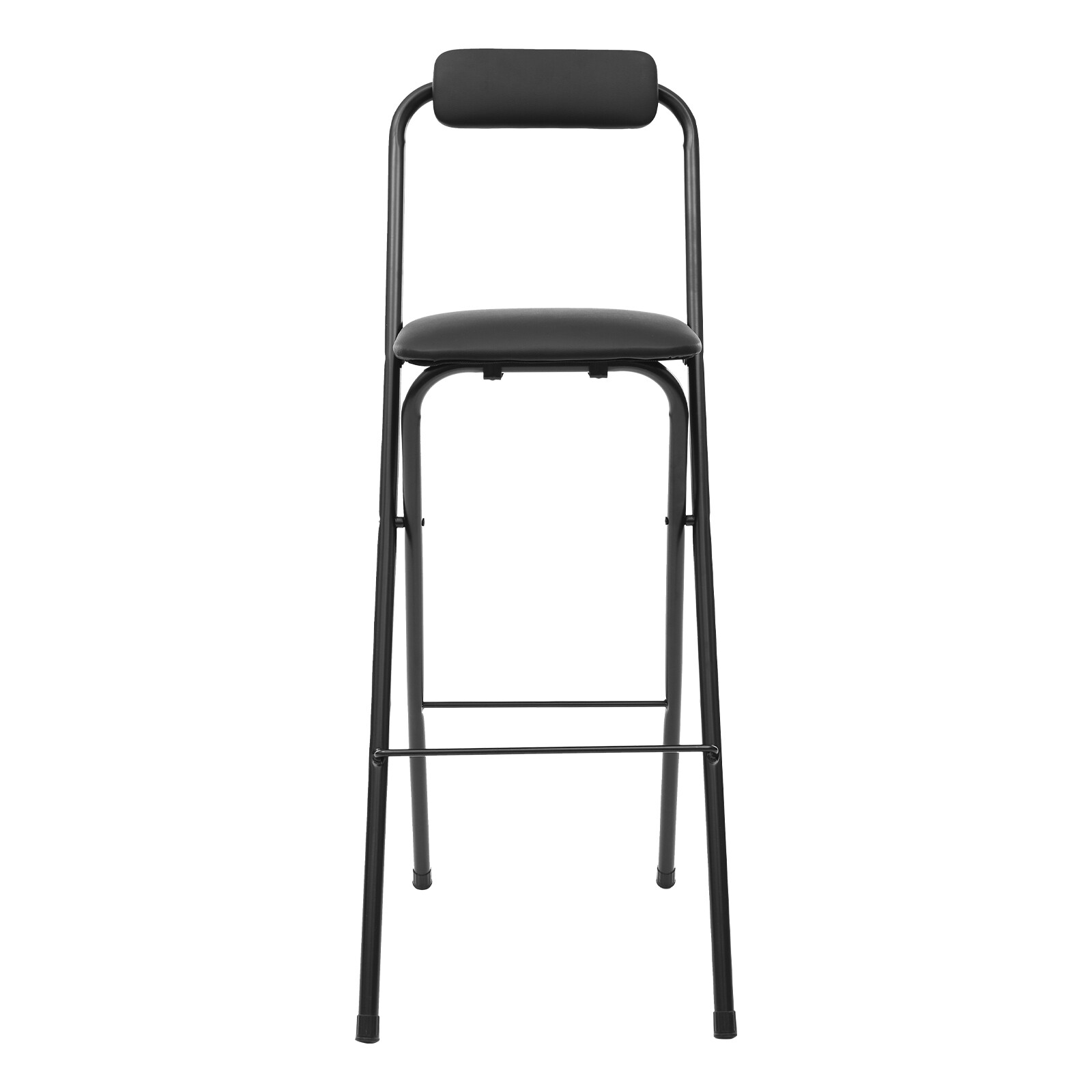 70cm Folding Bar Stool with Backrest Tall Foldable Stool Chair Bar Chair