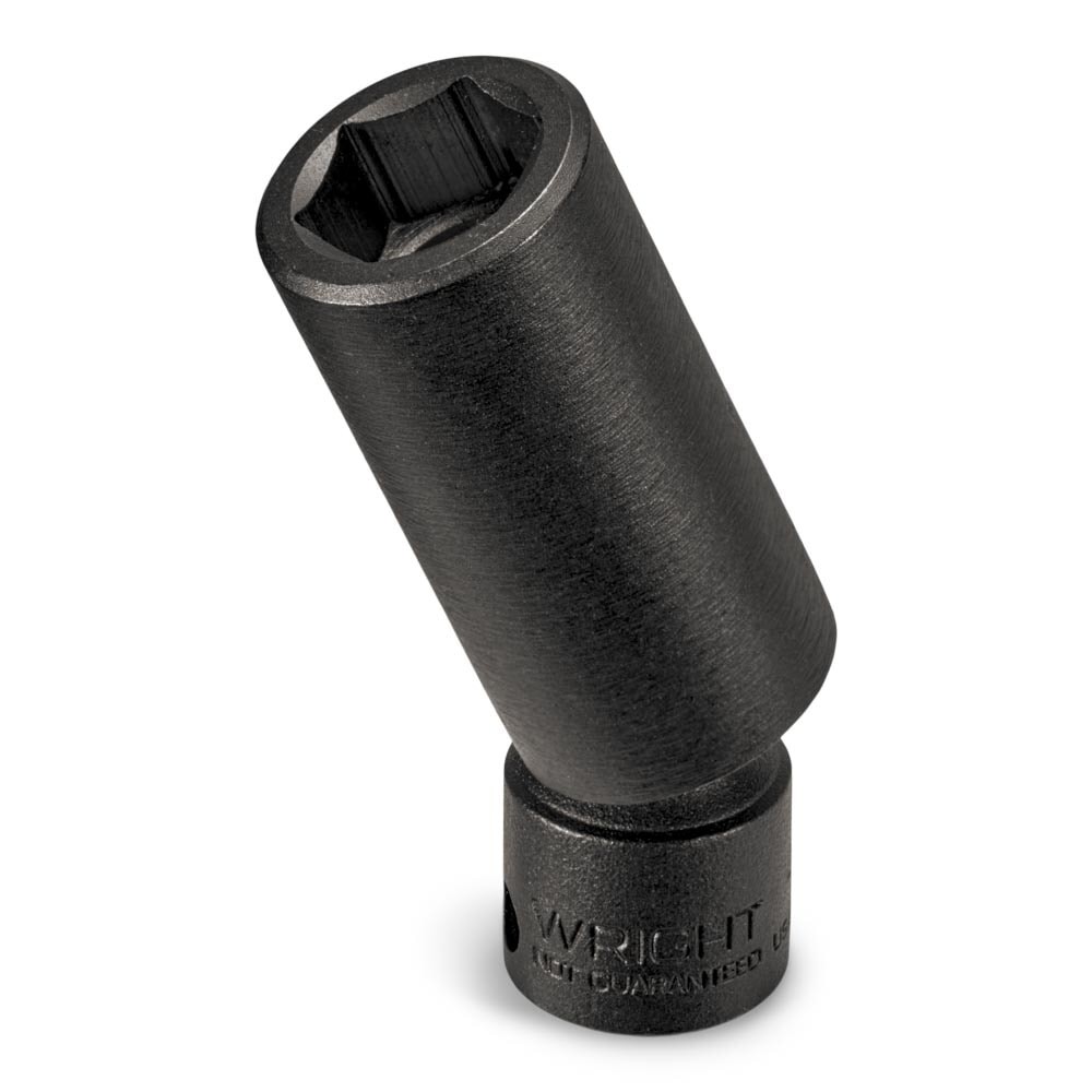 Wright 3964 3/8" Drive Black Flex Deep Universal Power Socket 6 Pt SAE 3/4"