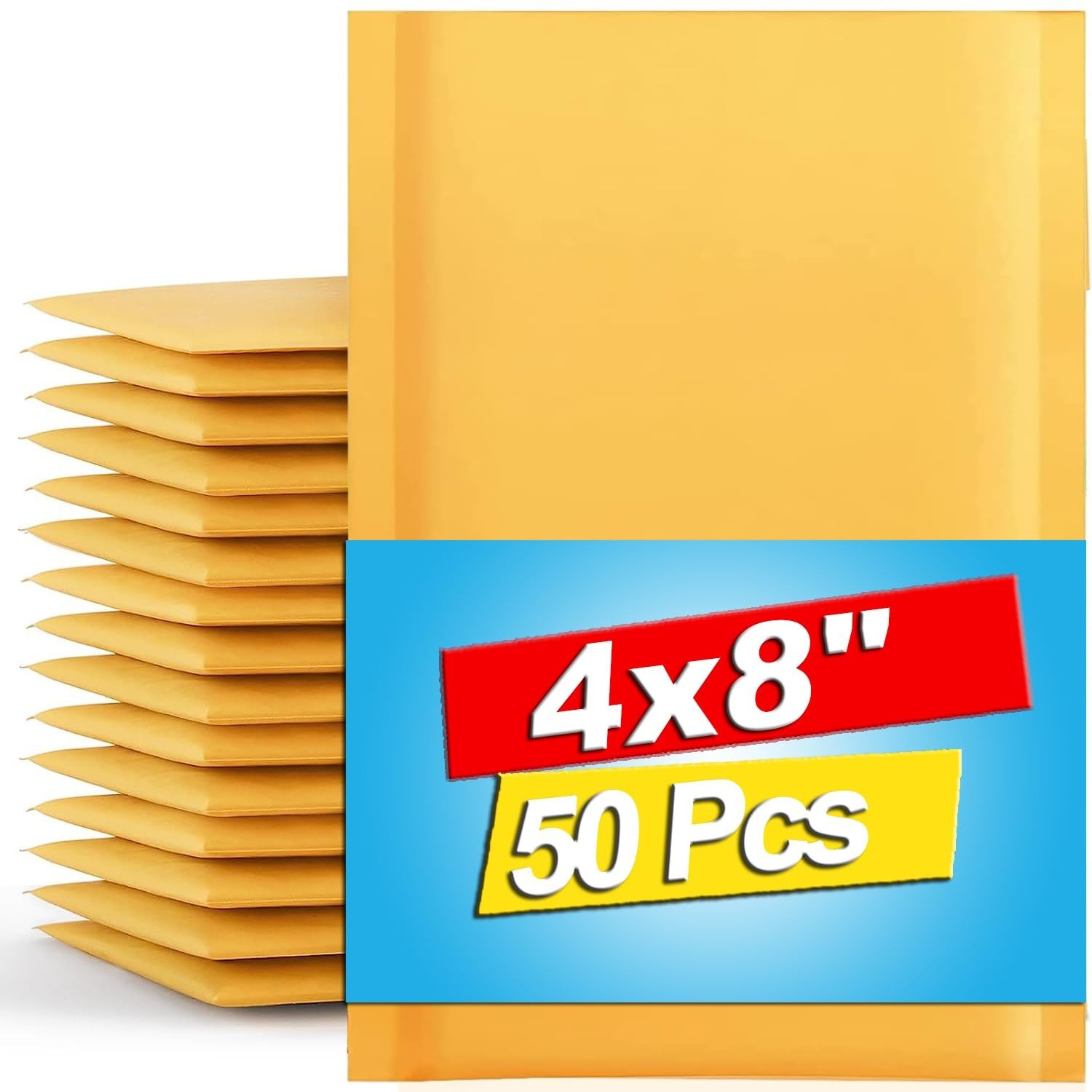 Bubble Mailers 4x8 inch | 6x10" | 8.5x12" | 10.5x16" - 50 Pack | 100 Pack | 2...