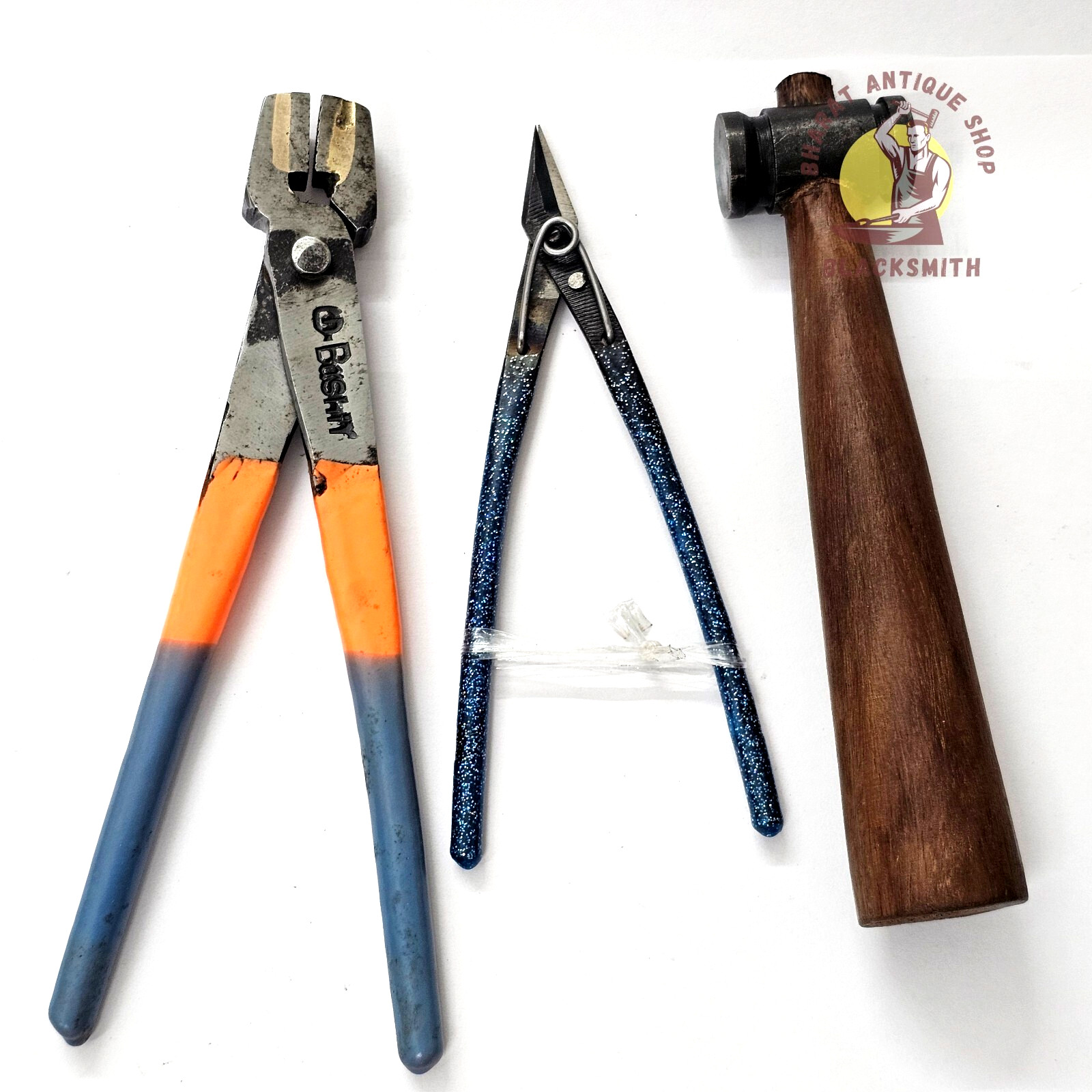 Set Of 3 Mini Hammer Tongs cutter and Plier Jewelry Making Tools Fine Quality
