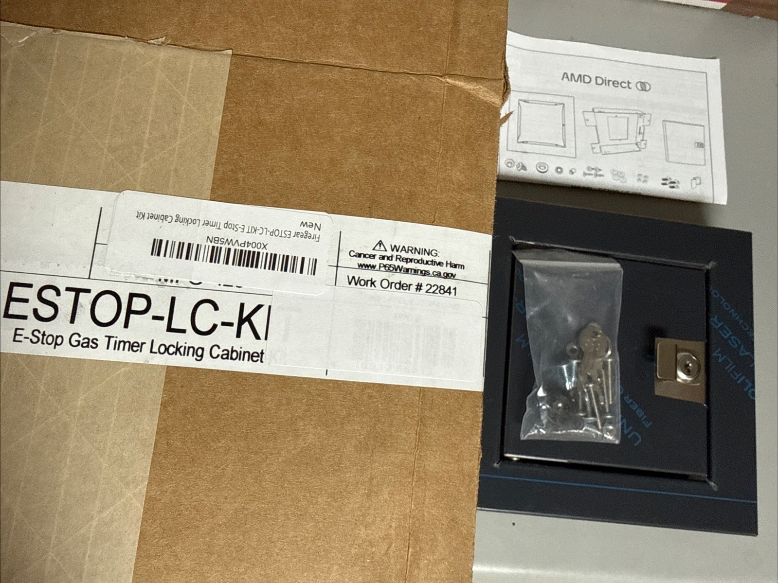 Firegear ESTOP-LC-KIT E-Stop Timer Locking Cabinet Kit Stainless Steel
