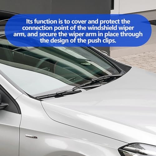2 PCS Front Windscreen Wiper Arm Cover Cap Push Clips Compatible with Mercedes