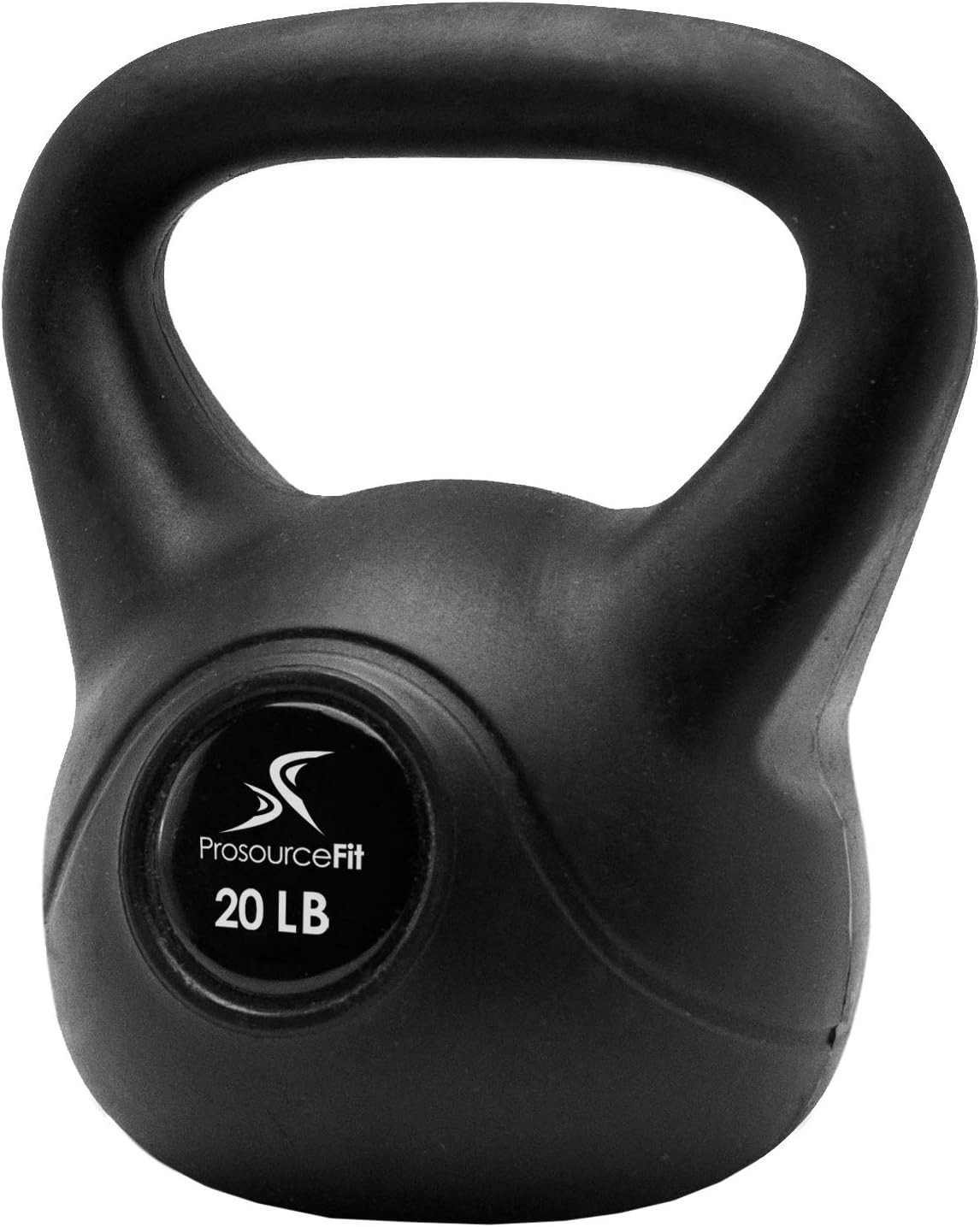 Portable 20 lb Vinyl Kettlebell with Extra-Large Handle for Ergonomic Grip