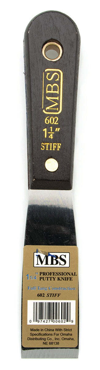 Putty Knife 1.25" Stiff Blade Professional Quality