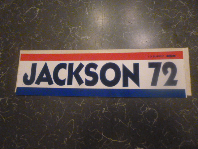 Henry Scoop Jackson Presidential President Campaign Bumper Political Sticker '72