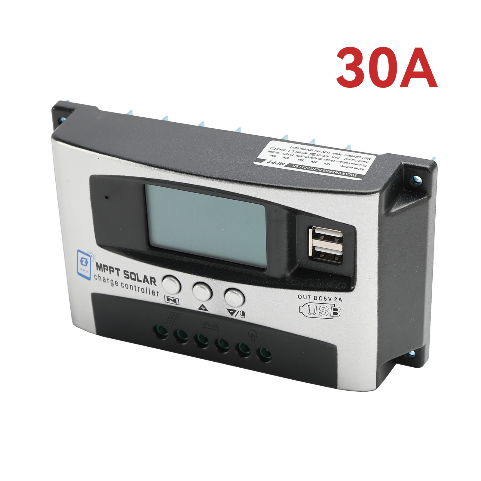 30A MPPT High Energy Solar Controller APP to Remotely Manage DSP Controller