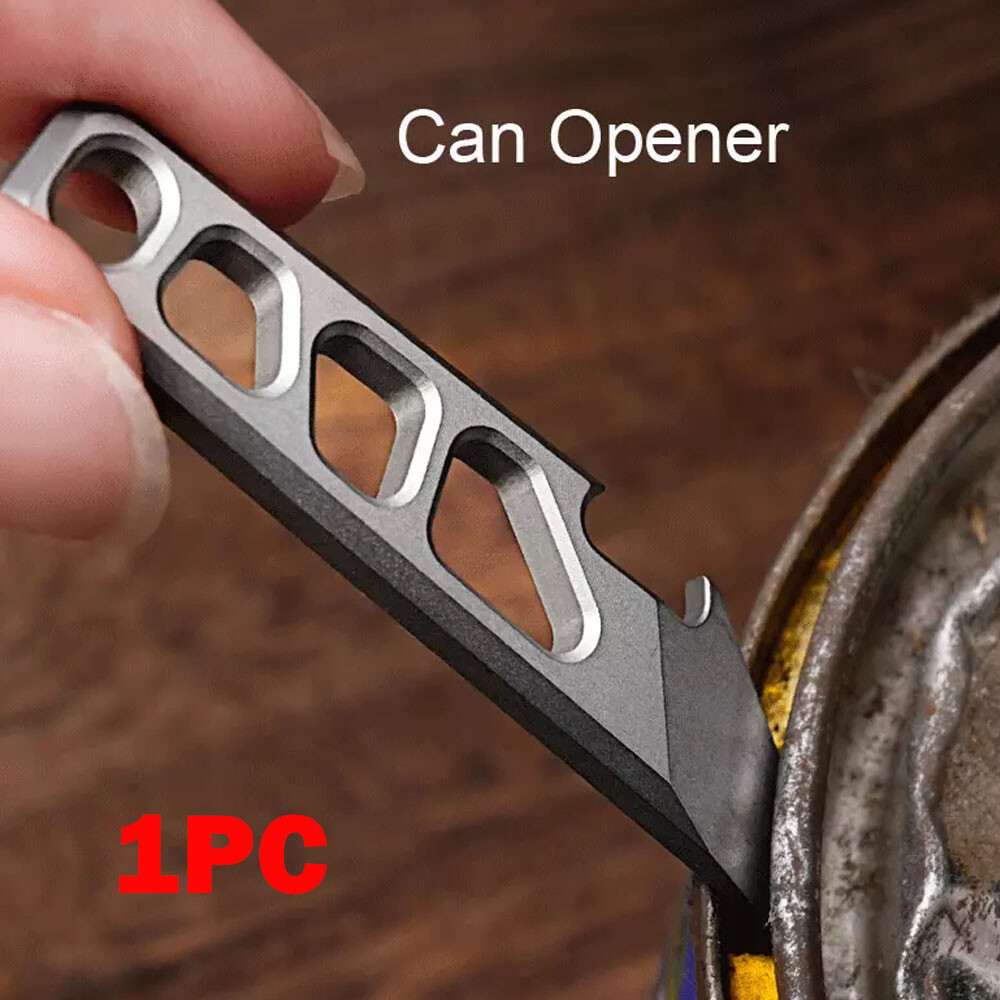 For EDC Titanium Alloy Multi Tool Pry Bar Crowbar Bottle Opener Keychain Pendant