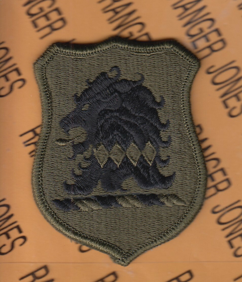 New Jersey National Guard NJ ARNG OD Green Diamonds / Black BDU 3.25" patch m/e