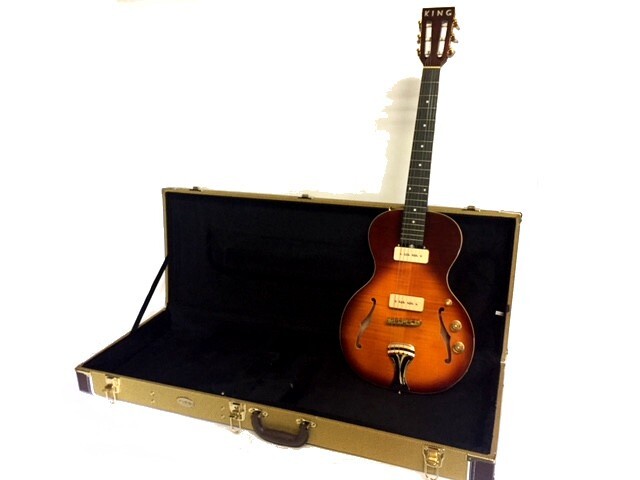 NEW KING "Little Sister" style Hollow Body Electric Guitar w/ P-90's & HARD CASE
