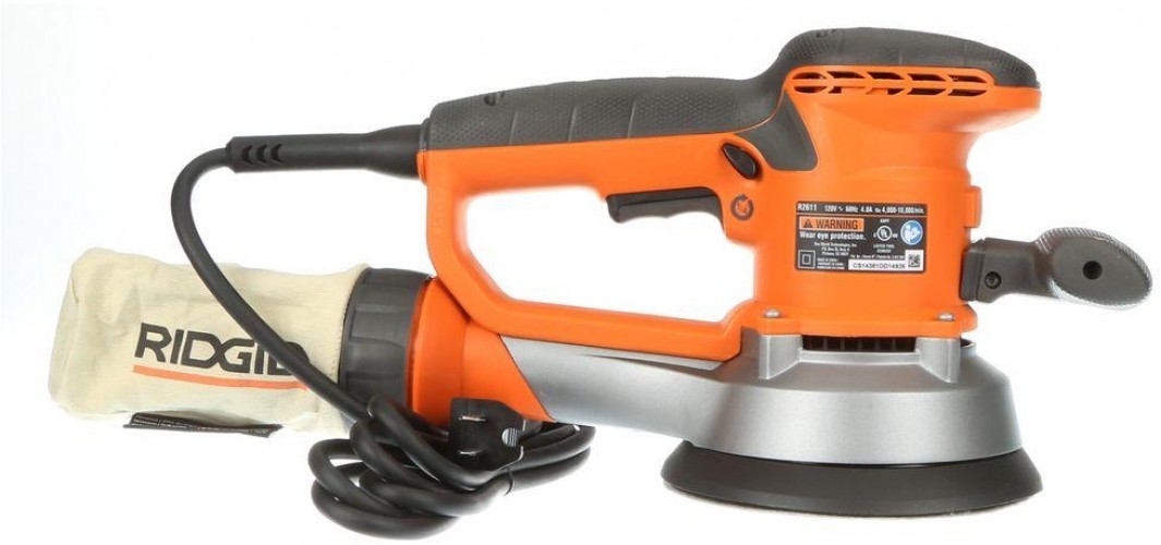 RIDGID 6 in. Dual Random Orbital Sander Variable-Speed AIRGUARD Technology