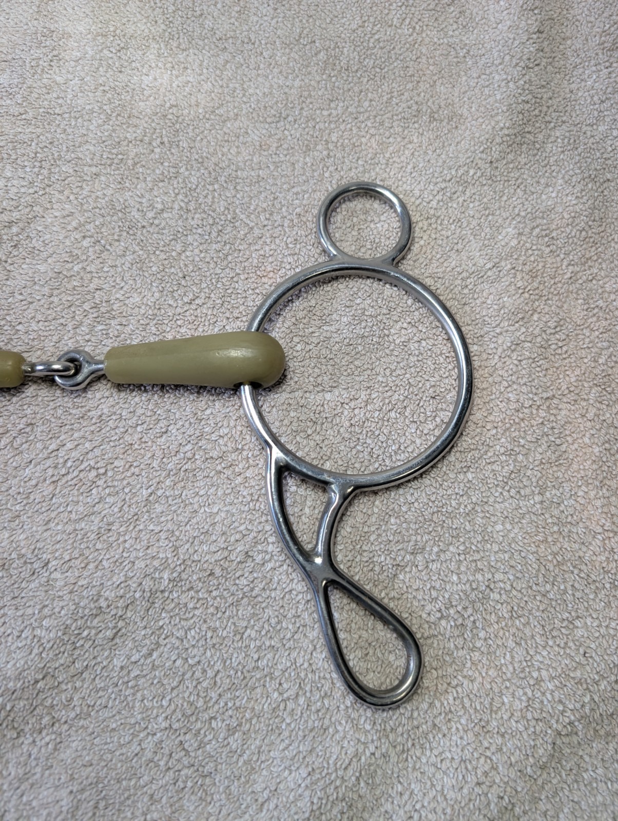 Equestrian Tack Horse Bit Flexi Snaffle With Large Rings Soft Mouth Bit