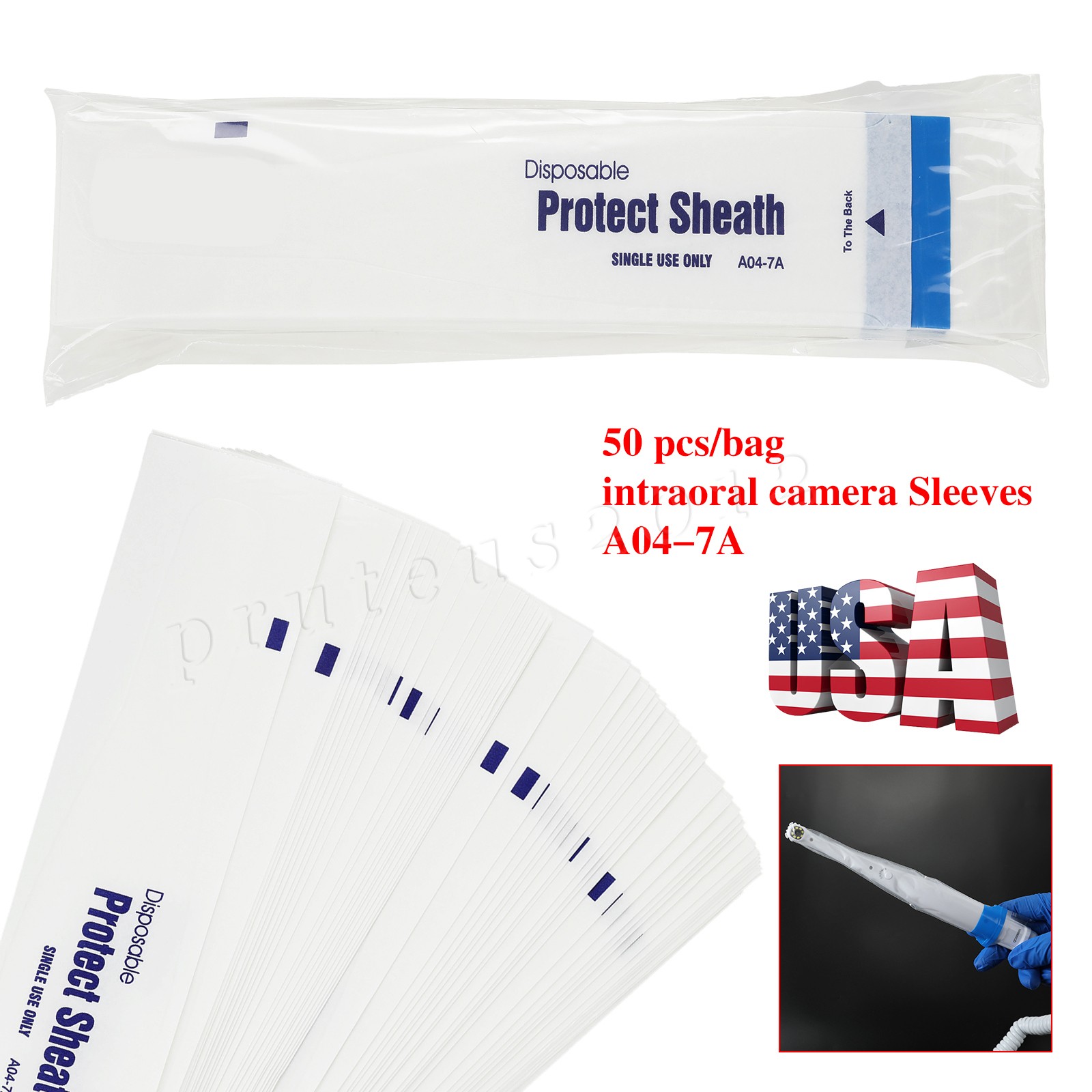 Dental Intraoral Camera Covers Protective Sheath Endoscope Sleeves Disposable CE