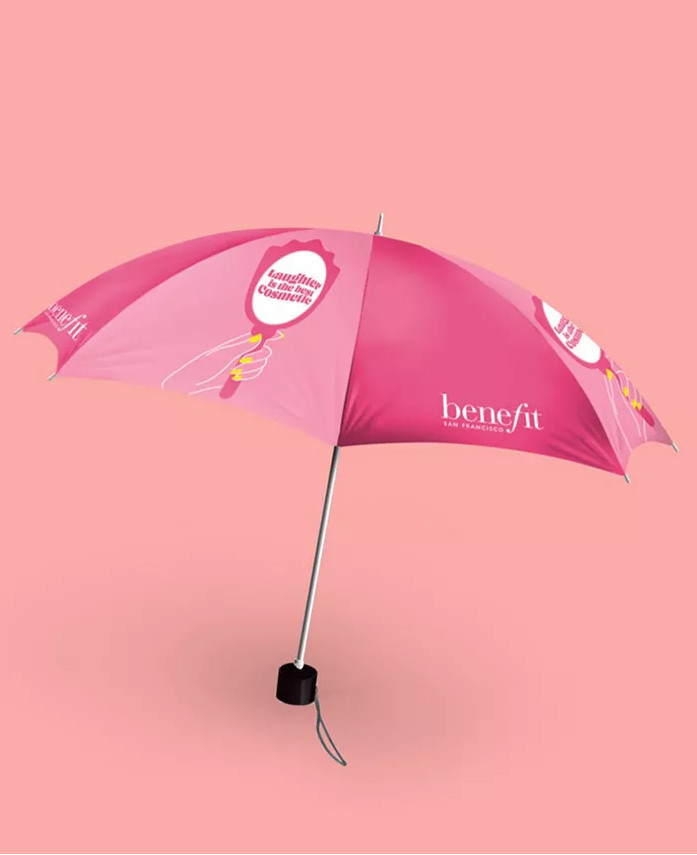 Benefit Cosmetics Pink Umbrella - Laughter is the Best Cosmetic