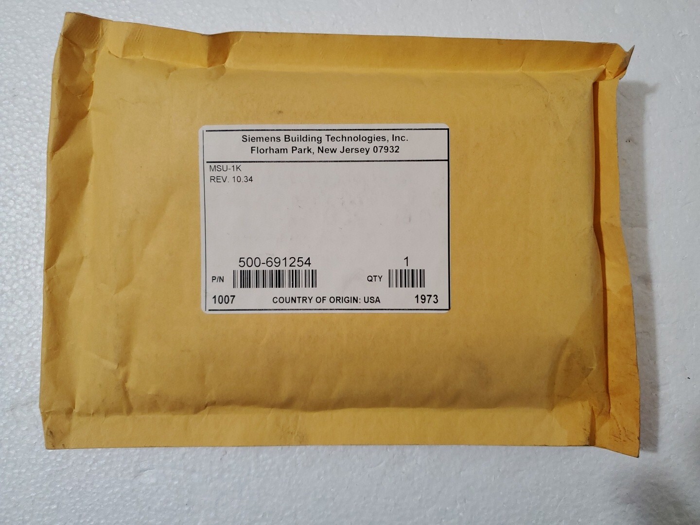 Siemens 500-691254 Rev. 10.34 MSU-1K Upgrade Kit