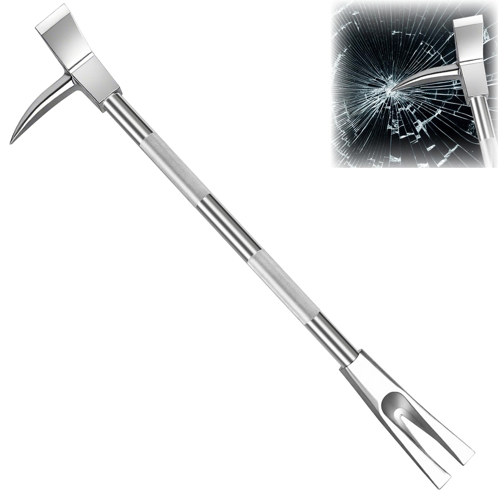 30" Halligan Tool, Bar for Emergencies, 45 Gauge Steel Forged...
