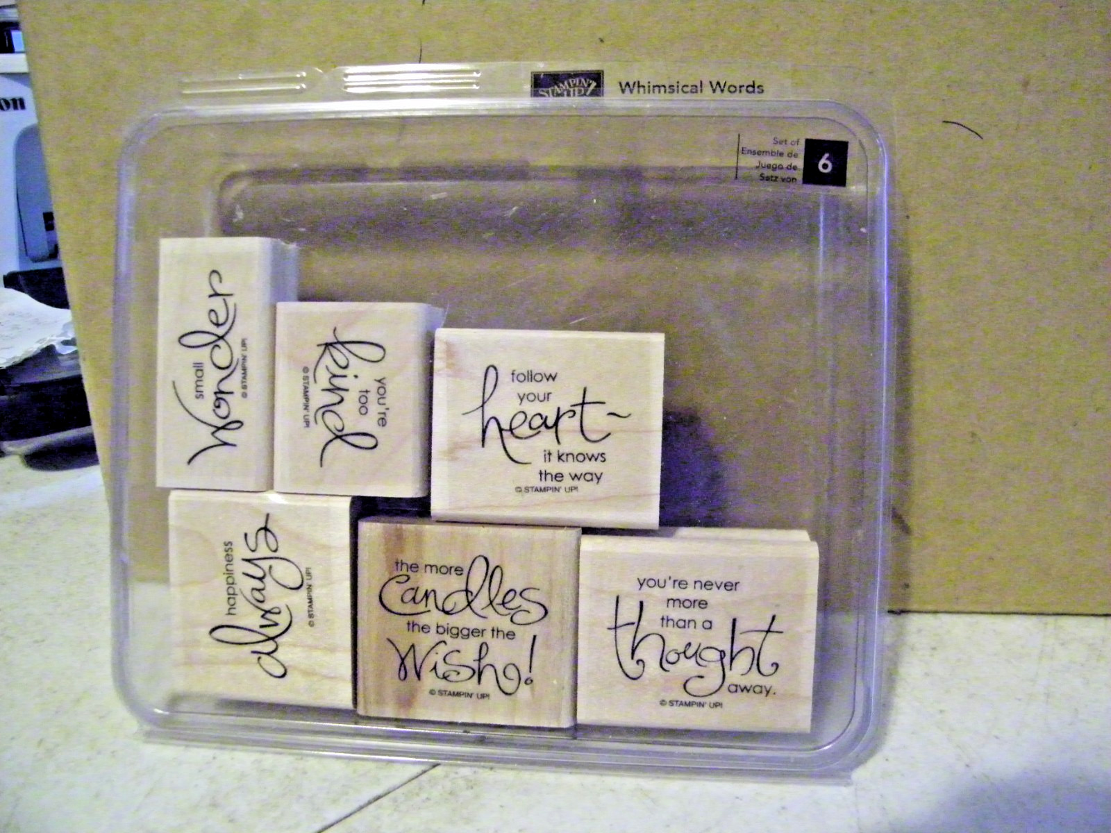 Stampin' Up! Whimsical Words.  Brand New.  6 Different Stamps. NIB