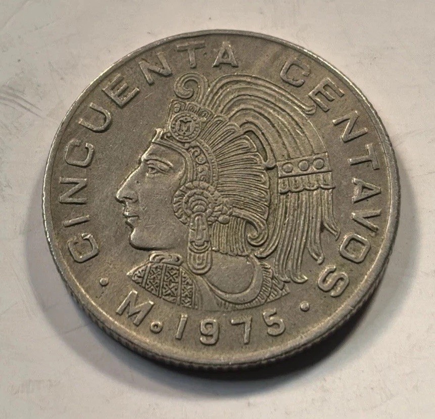 1975  Mexico 50 Centavos Coin KM#440