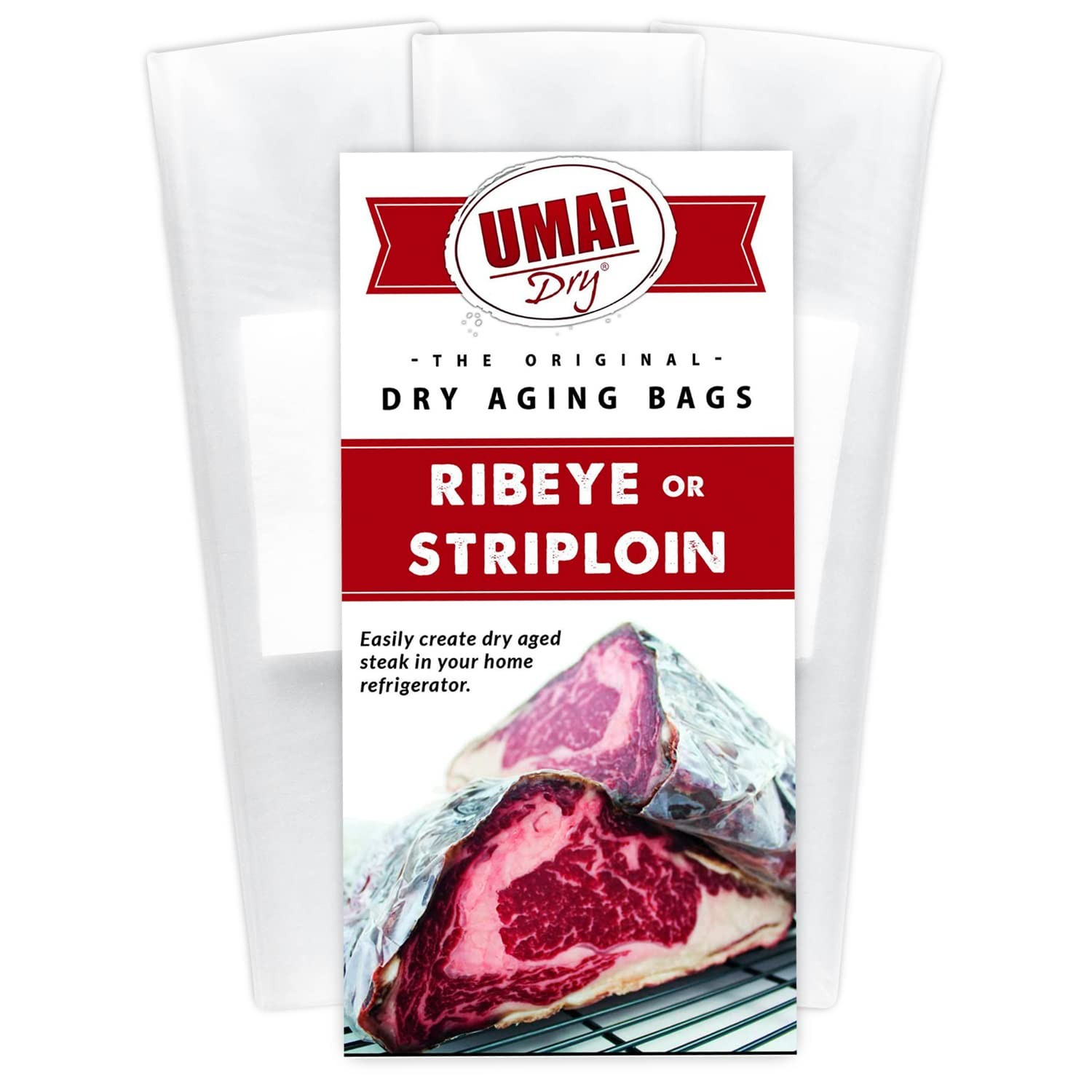 Dry Aging Bags for Steaks, Pack of 3 - Age Ribeye & Striploin at Home