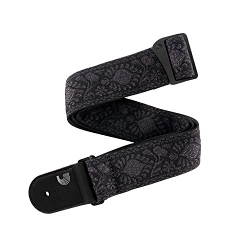 D'Addario Woven Strap Monterey Black Tubular Guitar Strap 50TB01 [Domestic