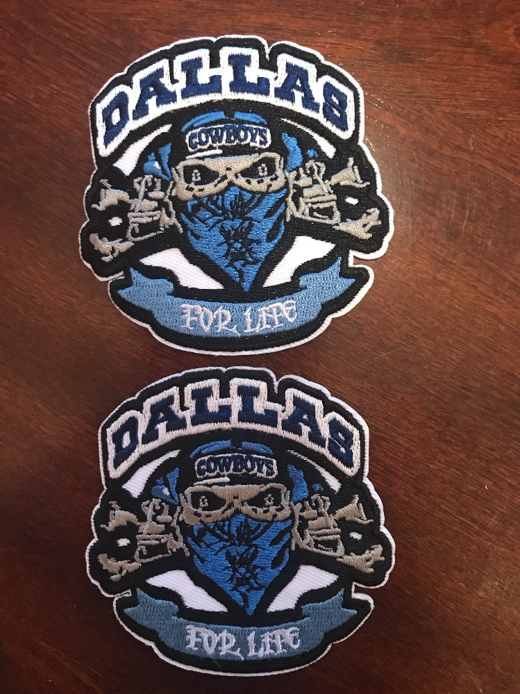 (2) DALLAS COWBOYS VINTAGE NFL EMBROIDERED iron on patch lot 3"
