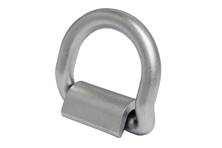 STAINLESS LASHING RING WITH WELD ON BENT D RING 3/4", 316 SS