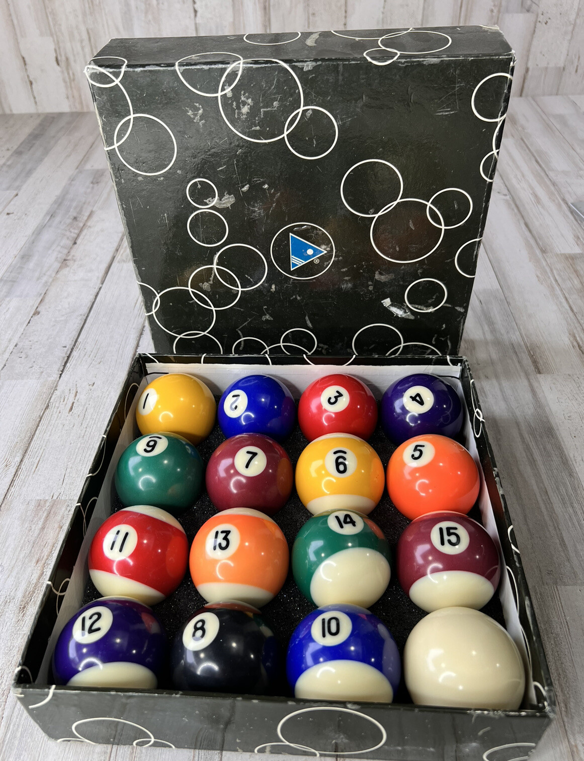 Vintage Palmer Billards Pool Balls 16 Ball Set Cue Ball 2 1/4"