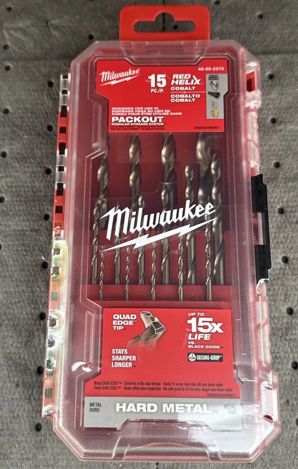 Milwaukee 48-89-2370 RED HELIX Titanium 15 Piece Drill Bit Set