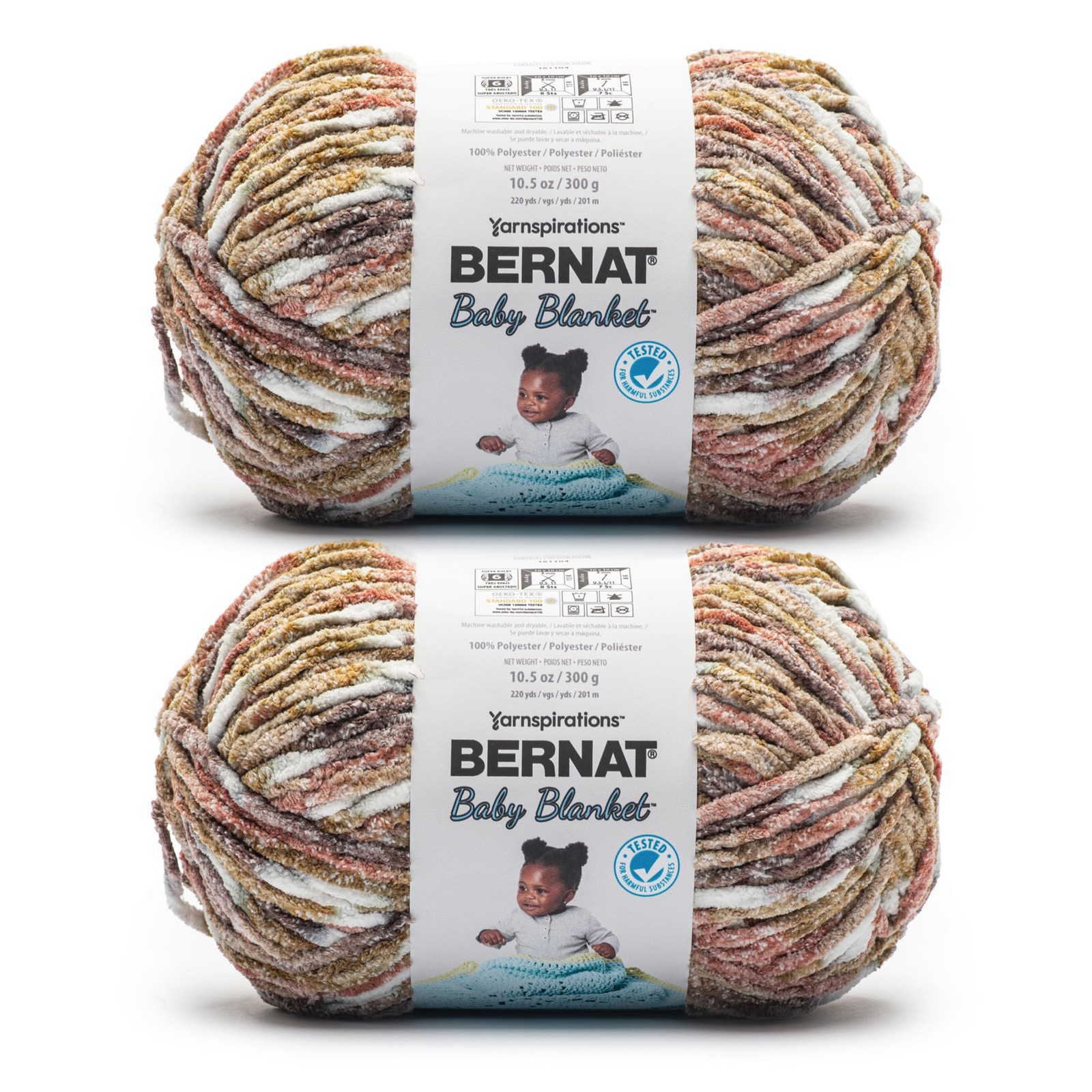 Bernat Baby Blanket Tabby Yarn - 1 Pack