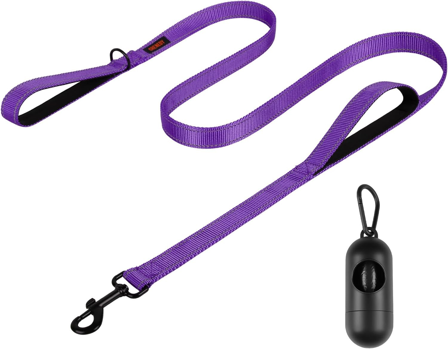 Heavy Duty Dog Leash with Double Handles - 6FT Reflective Anti-Pull Training Lea
