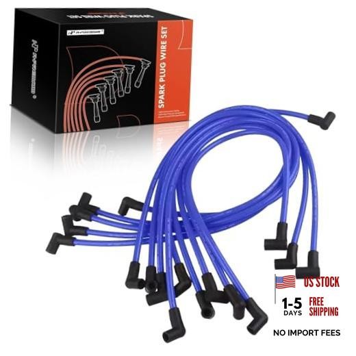 Blue 10.5MM HEI Spark Plug Wire Set - A-Premium 10.5MM Electronic Ignition