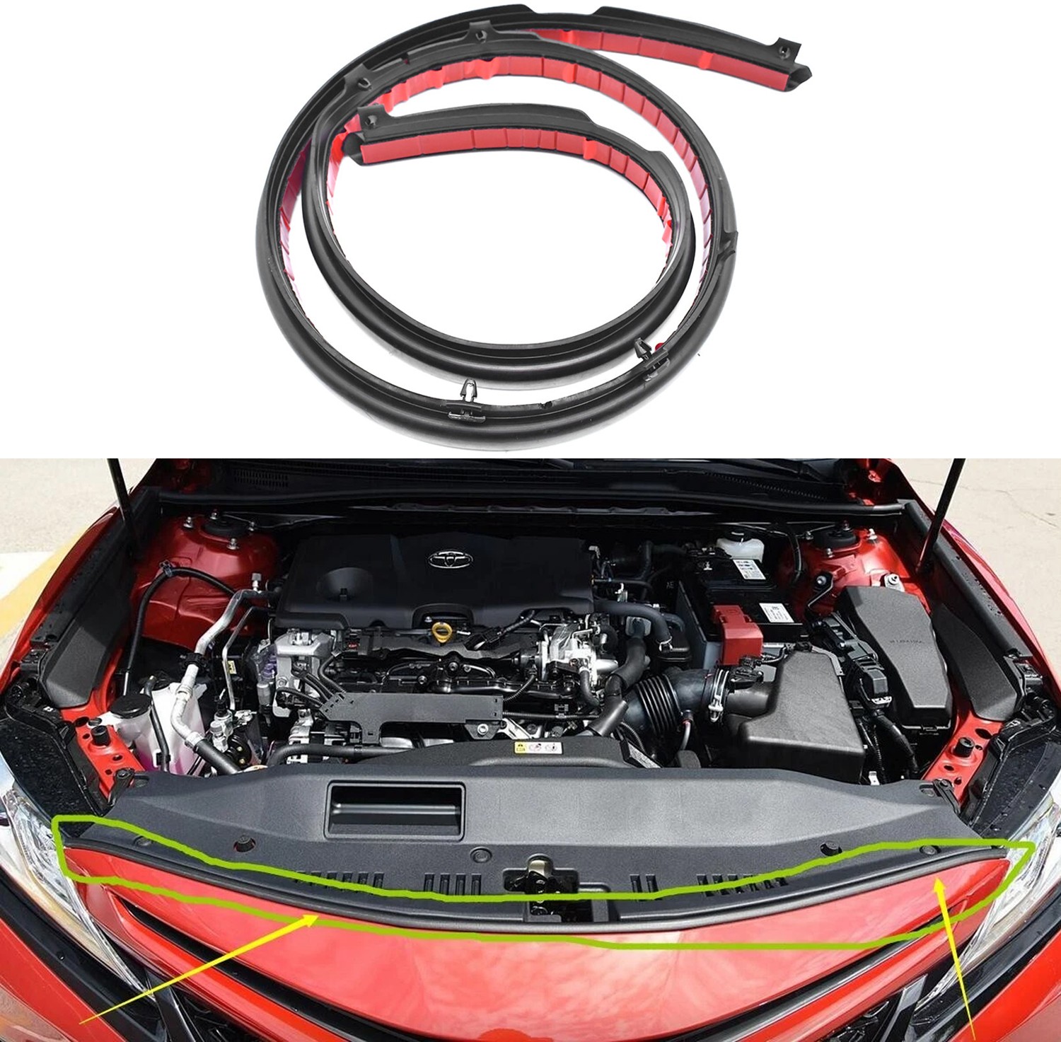 53395-06070 53395-33030 Front Hood Weather Strip Seal For 2018-2024 Toyota Camry
