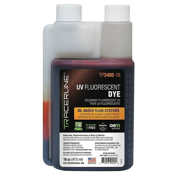 Tracerline TP340016 - 16 oz UV Fluorescent Oil Based Fluid System Detection Dye