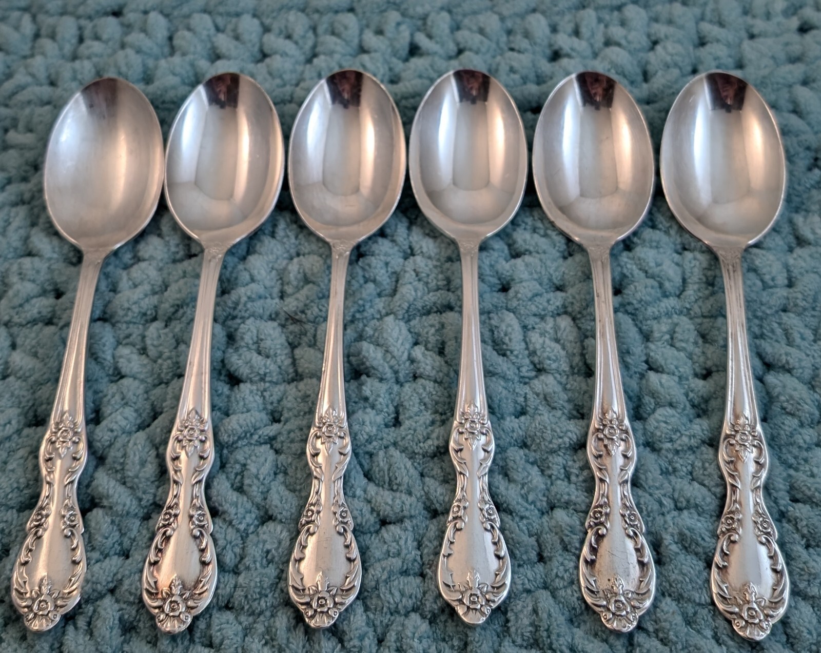 Lot Of 6 Wm Rogers GRAND ELEGANCE Int'l Silverplate 1959 TEASPOONS Flatware
