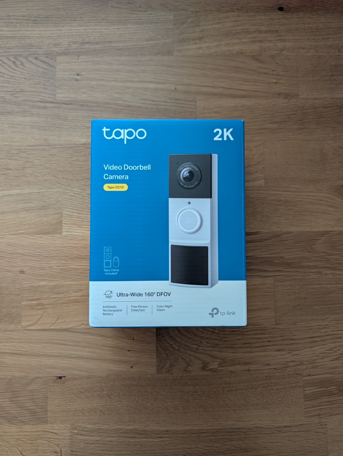 Tapo 2K Wireless Smart Video Doorbell with Chime (D210)