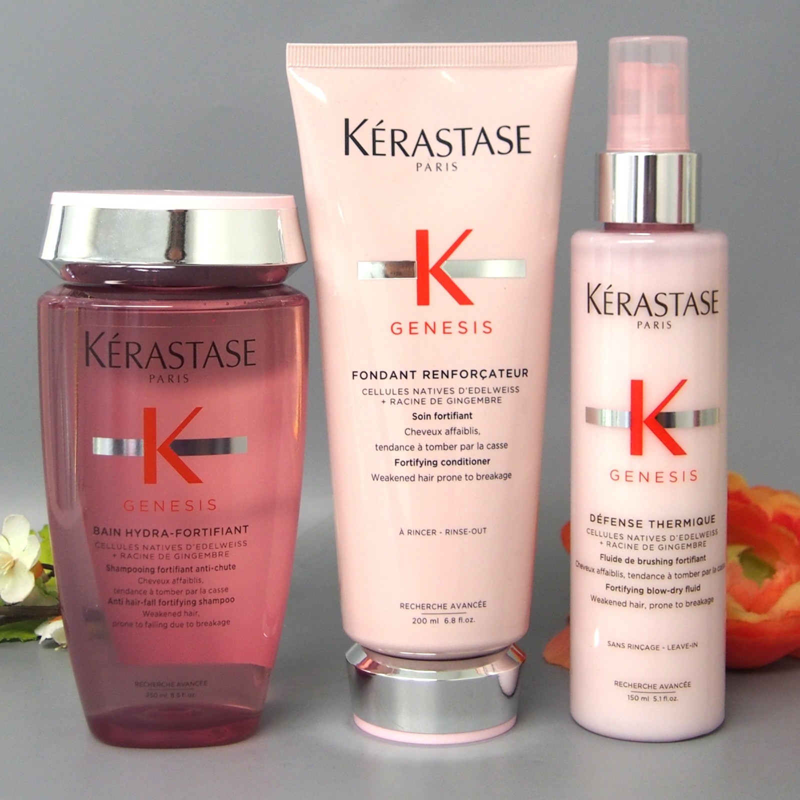 TRIO Kerastase Genesis Bain Hydra, Fondant & Defense Thermique 250ml/200ml/150ml
