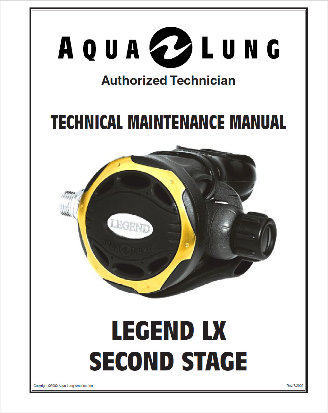 Aqualung Legend LX 2nd Stage Regulator Maintenance, Service Manual Scuba Dive