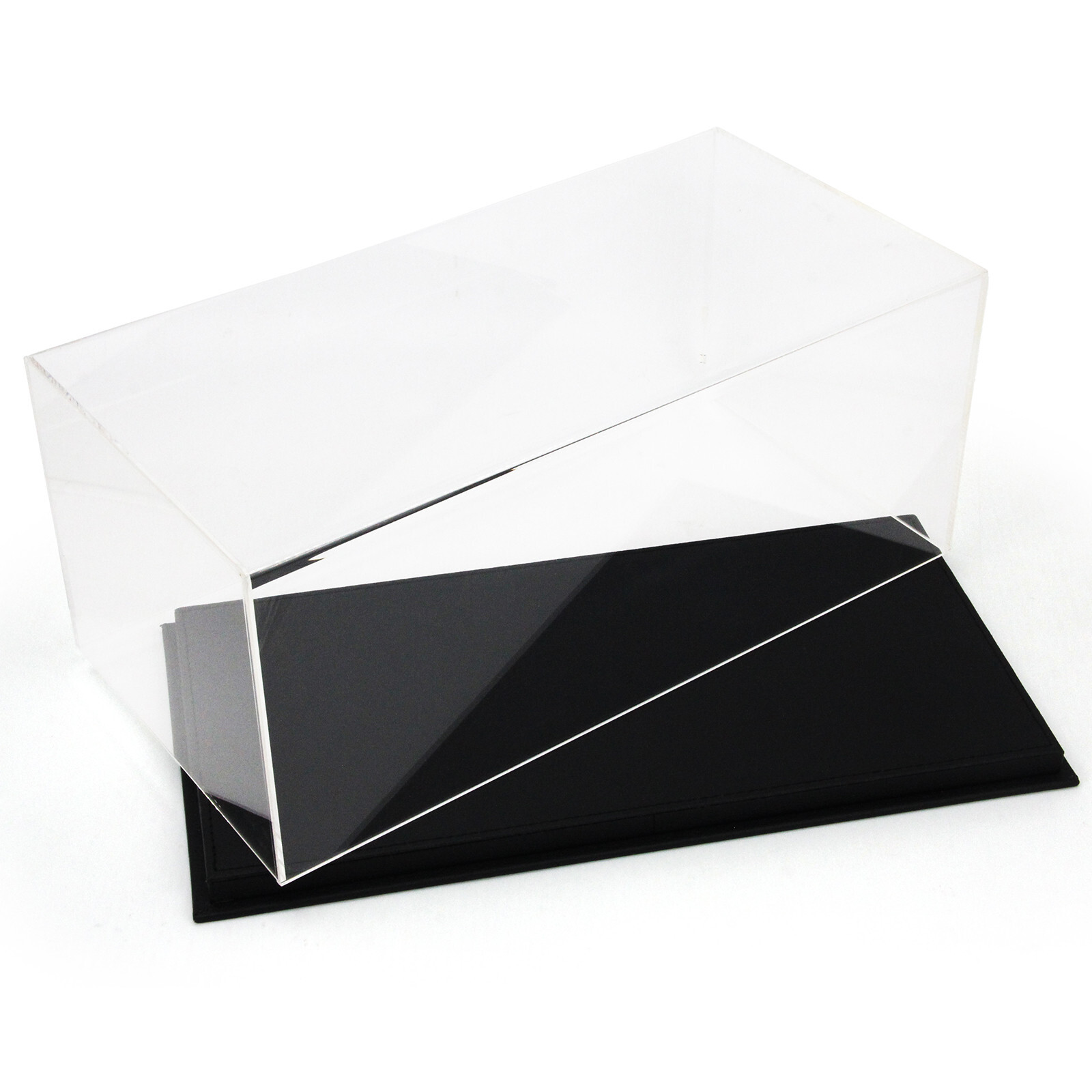 1:18 Acrylic Diecast Model Car Display Case Black Leather Base